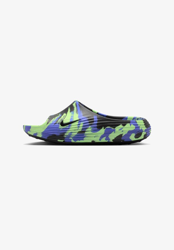 Nike Sportswear NIKE SPORTSWEAR MEN'S SLIDES REACTX REJUVEN8 SE - Pool slides - black lime blast sapphire black