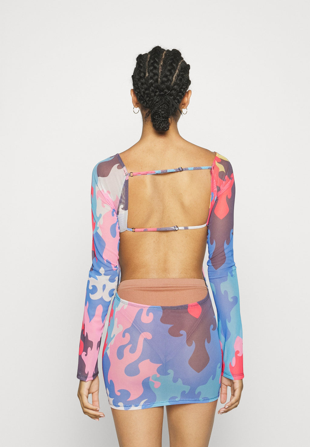 Jaded London BACKLESS LONG SLEEVE DRESS