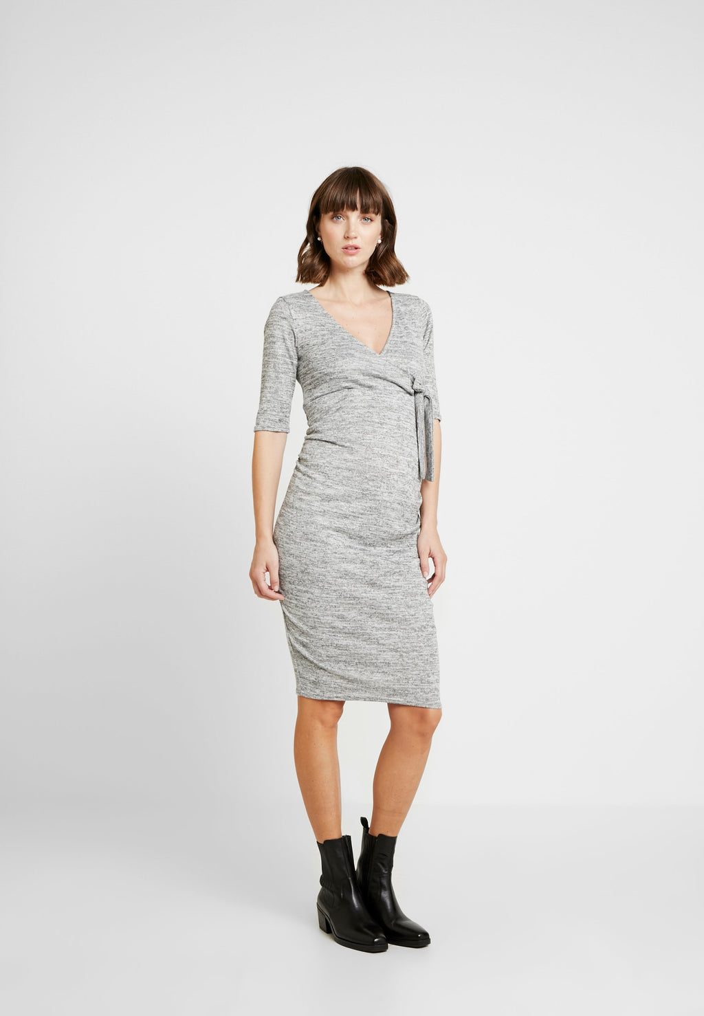 Dorothy Perkins Maternity GRY RUCH WRAP DRESS