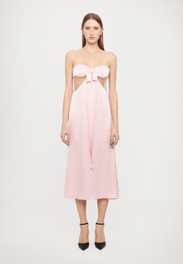David Koma INSERT FRONT FLOUNCE HEM DRESS