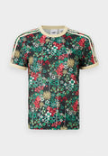 adidas Originals LIBERTY TEE SLIM - Print T-shirt - black/bold green/collegiate green/yellow