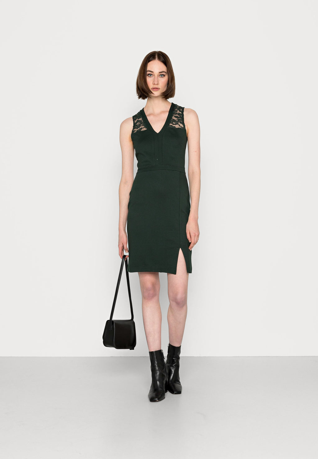 Anna Field LACE INSERT SLEEVELESS FRONT SLIT DRESS