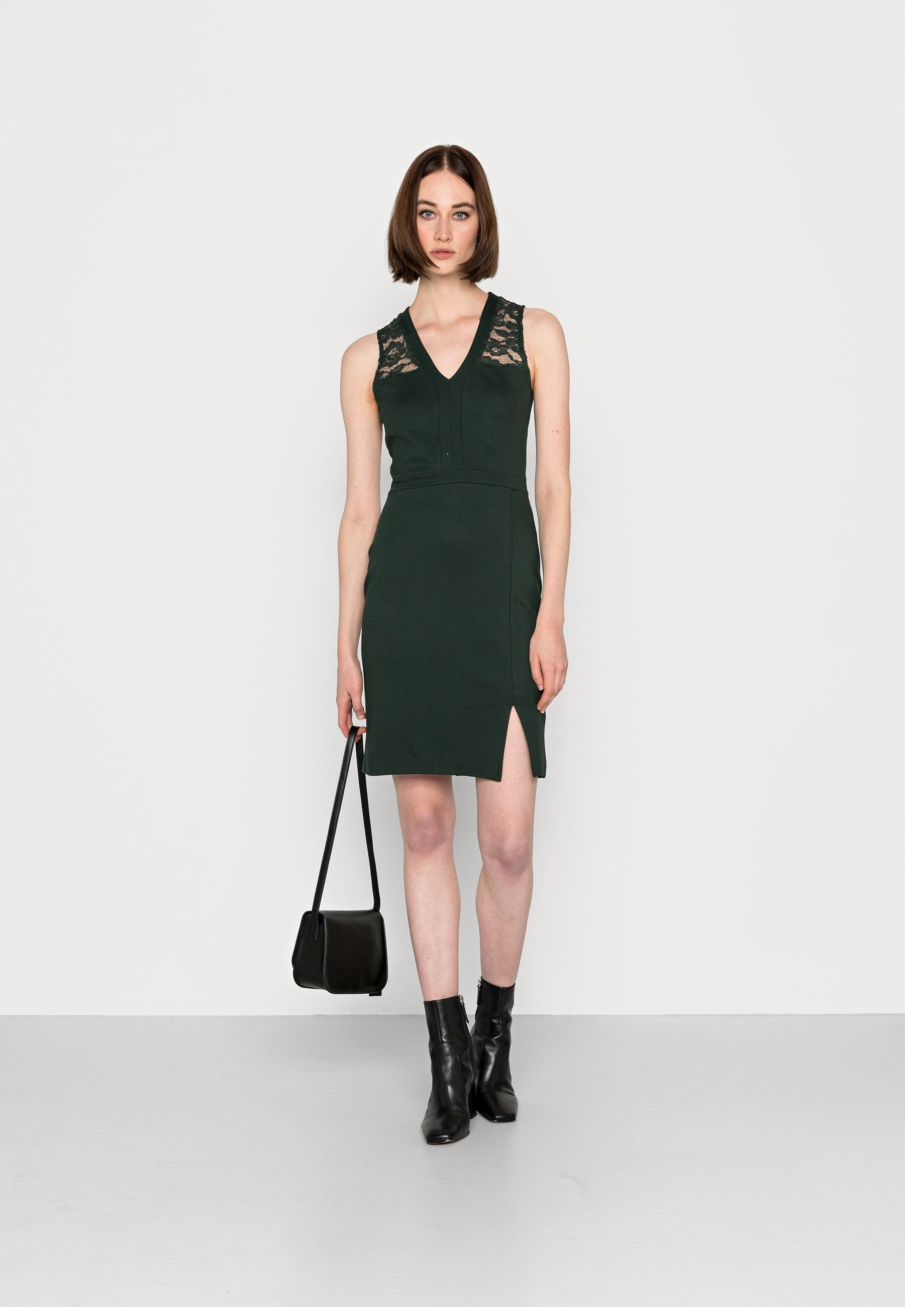 Anna Field LACE INSERT SLEEVELESS FRONT SLIT DRESS