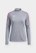 Under Armour CHALLENGER - Long sleeved top - titan gray/pink frenzy/white