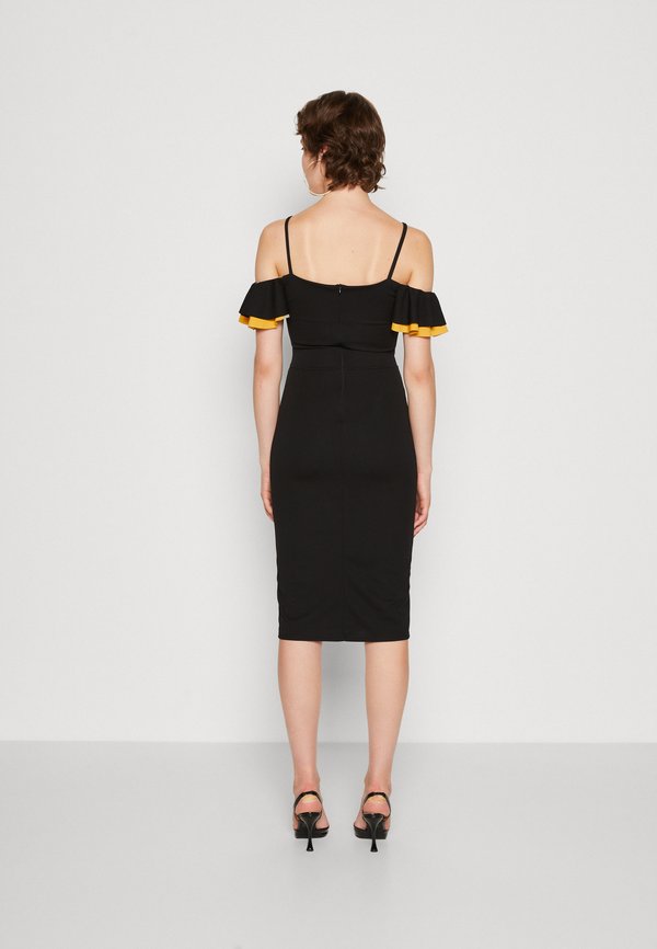 WAL G. SIMAH FRILL MIDI DRESS
