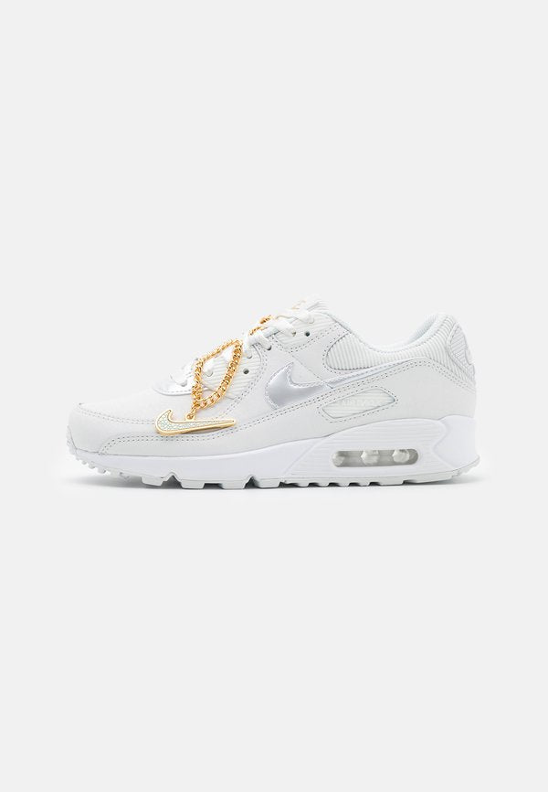 Nike Sportswear AIR MAX 90 - Trainers - summit white/dark beetroot/white/metalic gold