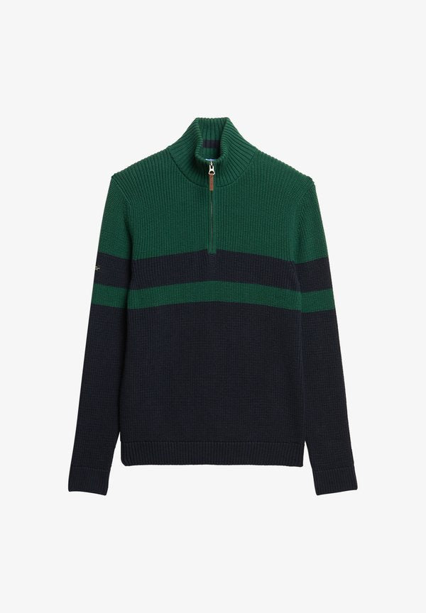 Superdry & Co CLASSIC STRIPE HALF-ZIP - Jumper - navy green