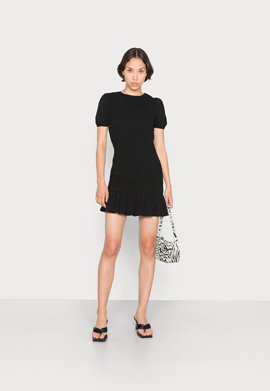 Glamorous DRESS WITH RUFFLE PUFF SLEEVES