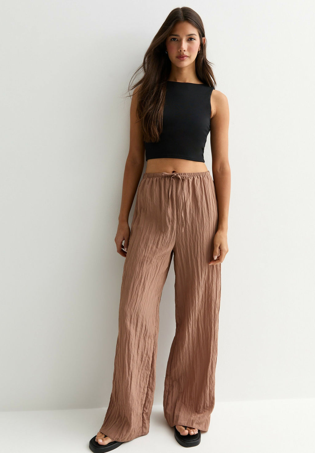 New Look CRINKLE TEXTURE WIDE LEG