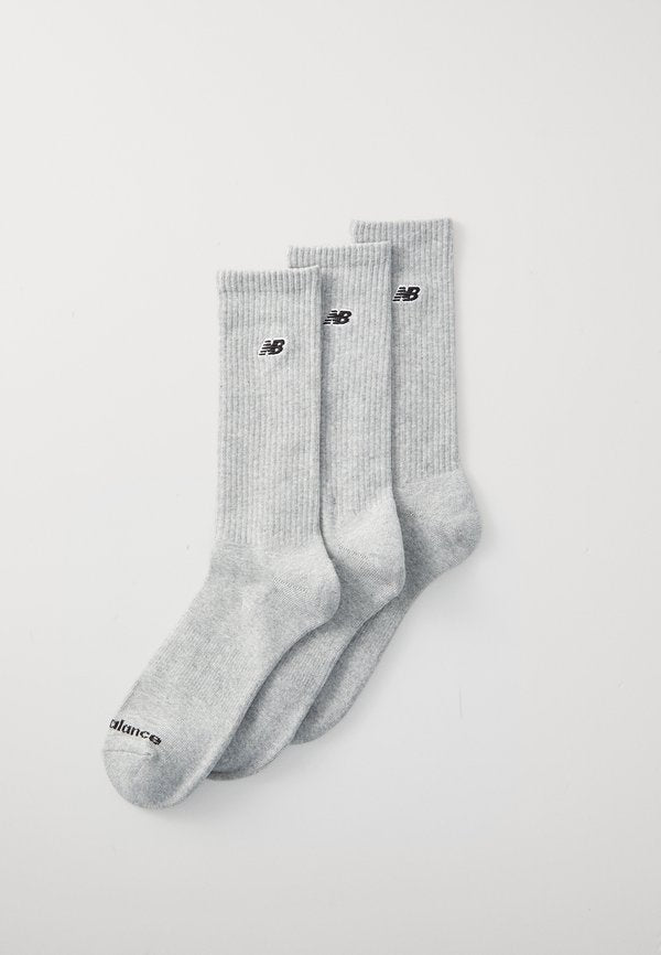 New Balance PATCH LOGO CREW UNISEX 3 PACK - Socks - grey