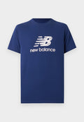 New Balance SPORT ESSENTIALS STAMP LOGO UNISEX - Print T-shirt - blue oyster/pink salt