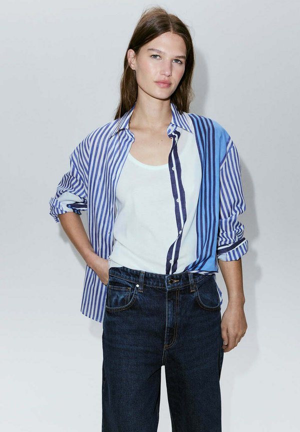 Mango ADULT - Button-down blouse - blue