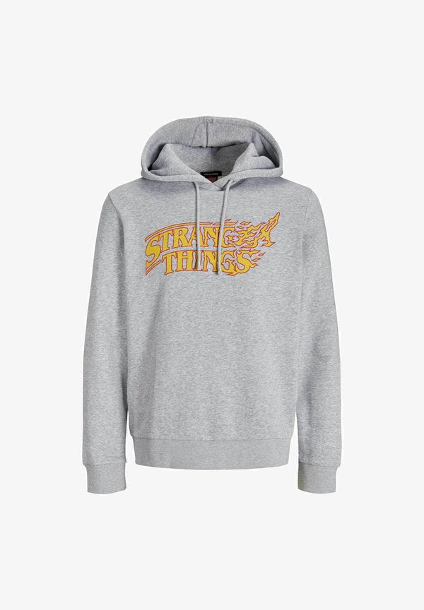 Jack & Jones Stranger Things - Hoodie - light grey melange