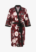 s.Oliver Dressing gown - bordeaux/schwarz