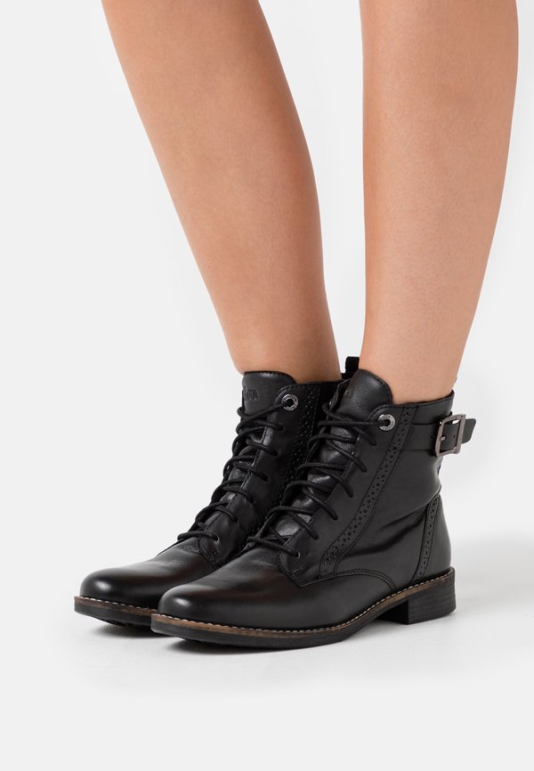 s.Oliver Lace-up ankle boots - black
