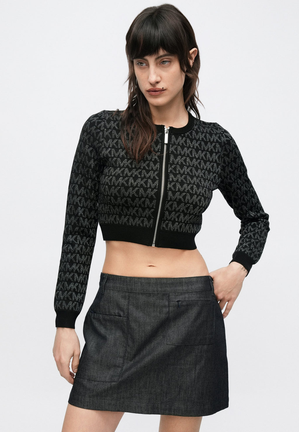 MICHAEL Michael Kors METALLIC ZIP