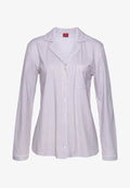 s.Oliver LANGARM - Button-down blouse - bordeaux/weiß gestreift