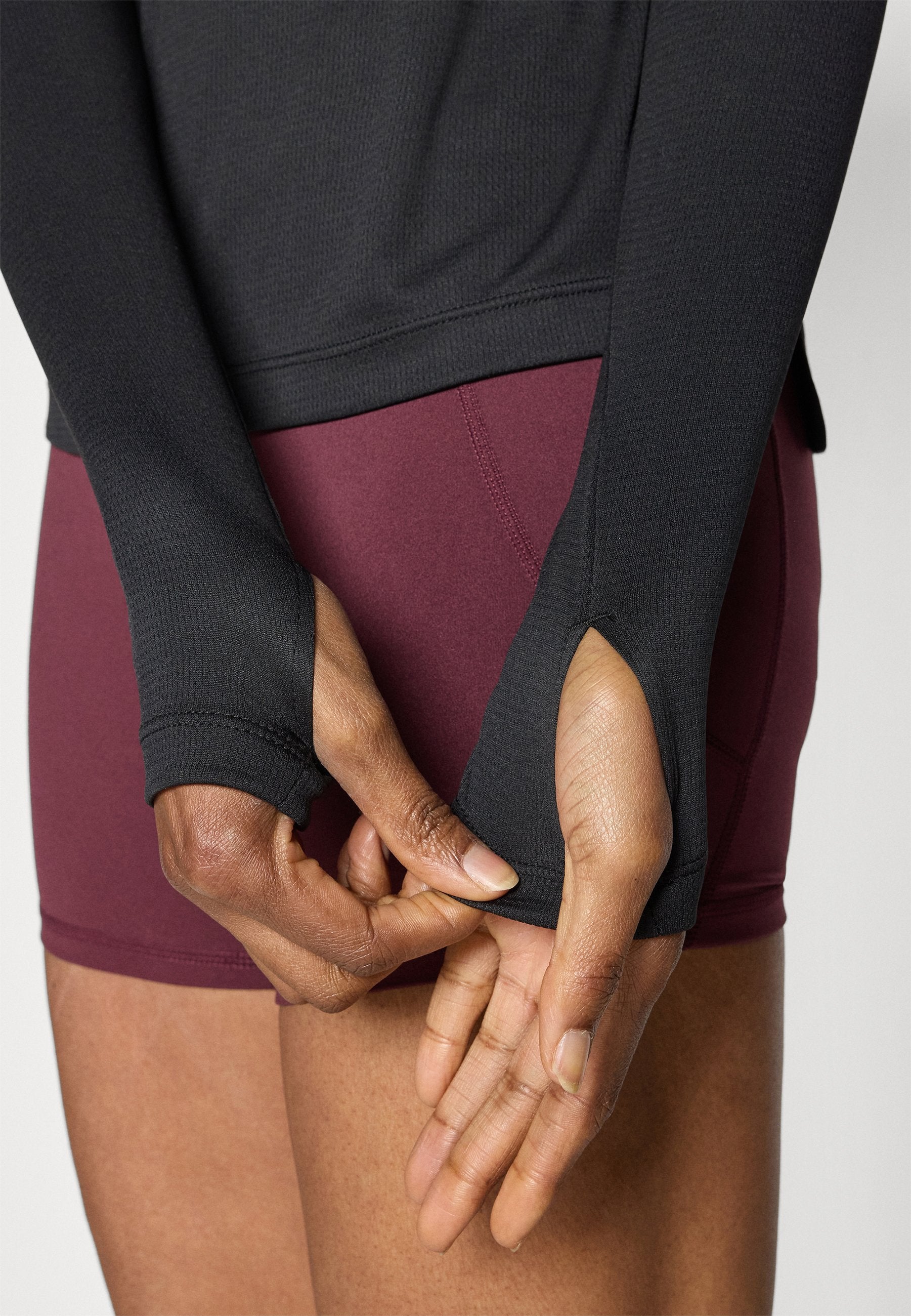 Even&Odd active LONG SLEEVE HIGH NECK TOP WITH 1/4 ZIP
