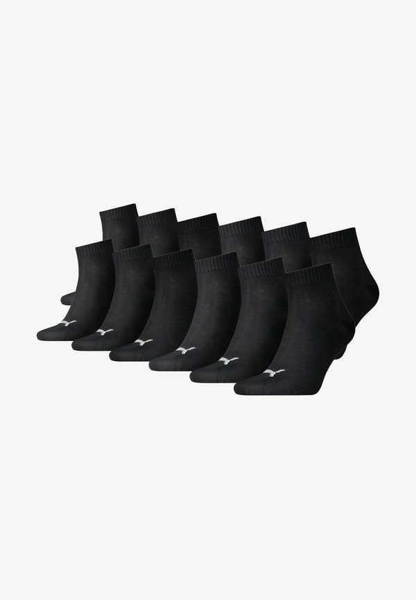 Puma UNISEX QUARTER 12ER PACK  ECOM LOGO - Socks - schwarz