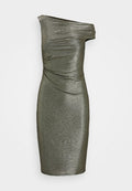 Lauren Ralph Lauren METALLIC ONE SHOULDER COCKTAIL DRESS