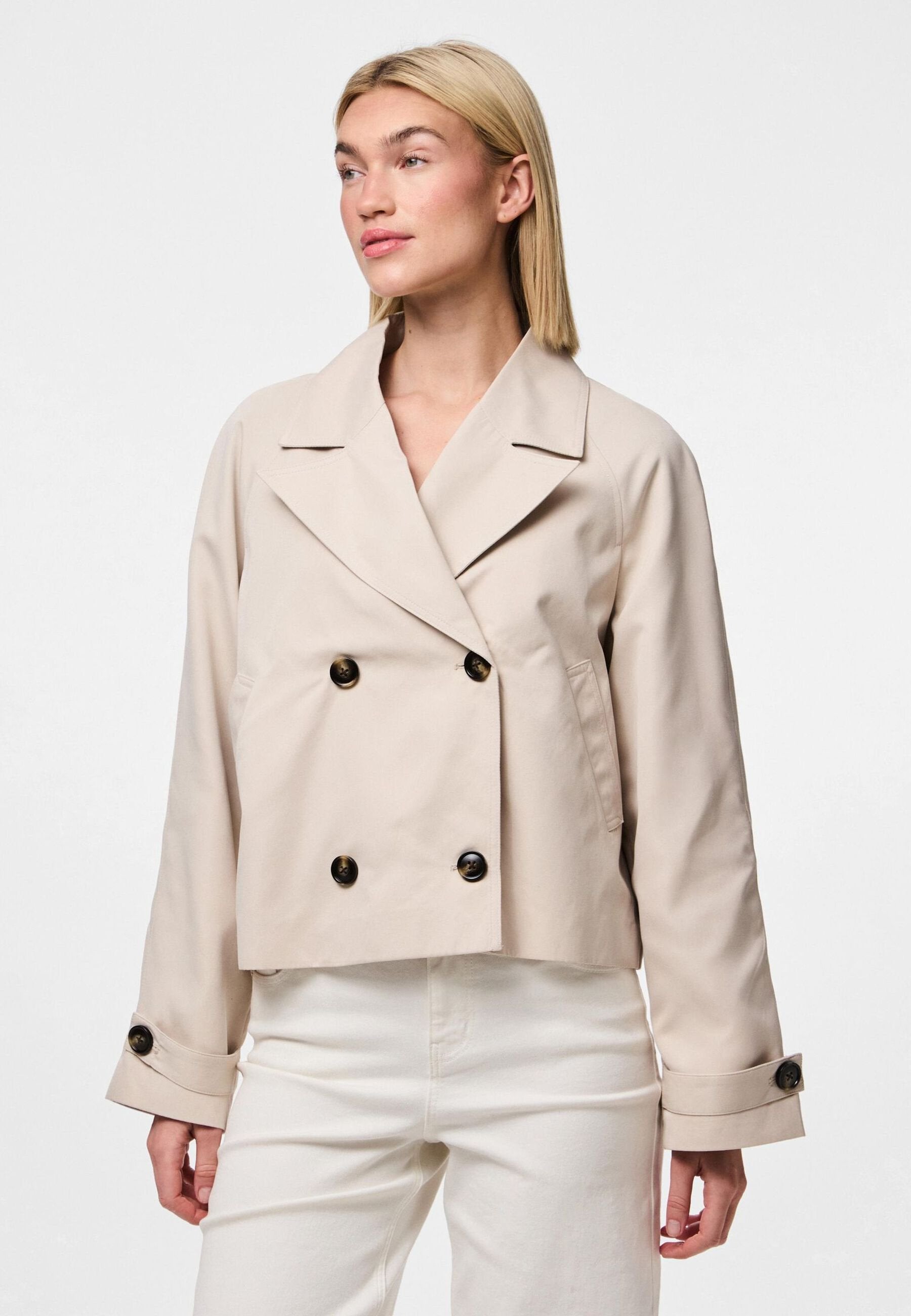 Pieces PCSCARLETT LS SHORT TRENCHCOAT NOOS BC