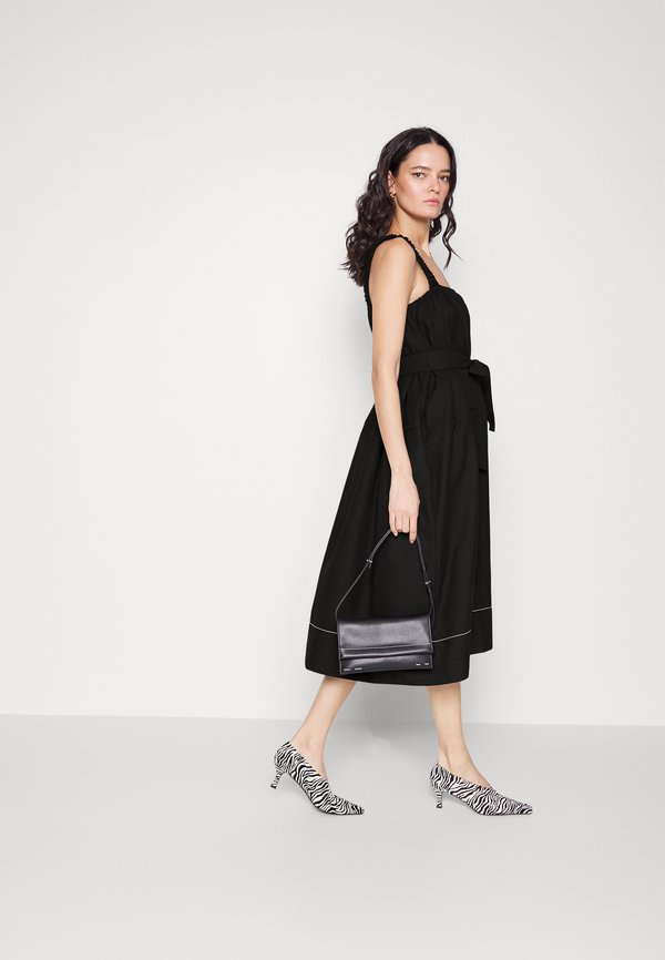 Proenza Schouler White Label DRAPEY SUITING BELTED DRESS