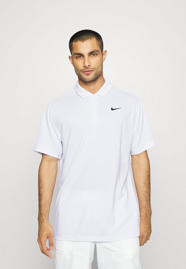 Nike Performance SOLID - Polo shirt - white/black