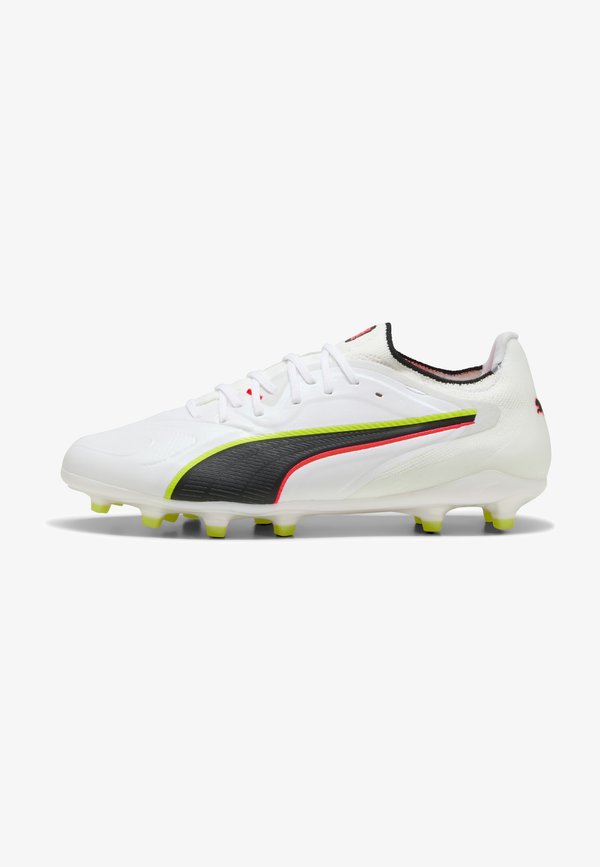 Puma KING 20 ULTIMATE FG/AG FUSSBALLSCHUHE - Firm-ground football boots - white-glowing red yellow alert