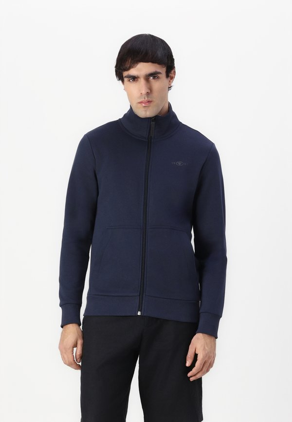 TOM TAILOR STAND-UP SWEAT JACKET - Zip-up sweatshirt - sky captain blue