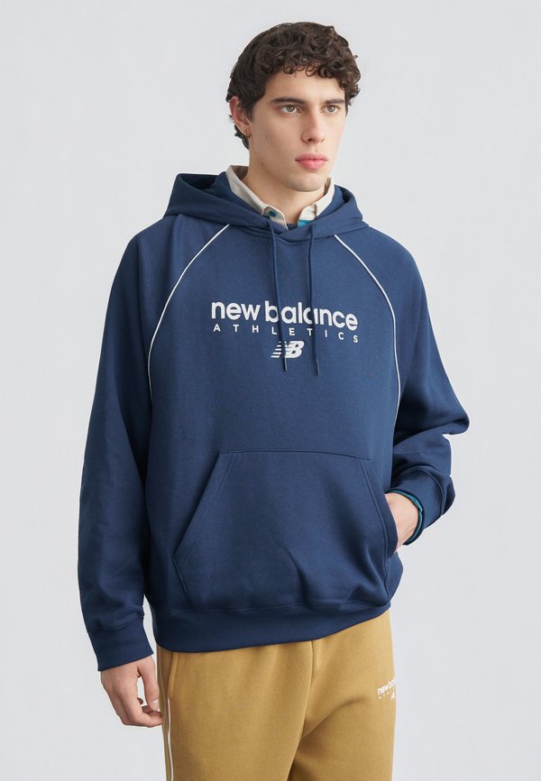 New Balance LINEAR GRAPHIC UNISEX - Hoodie - navy