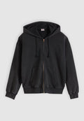 Levi's® HAYES BOXY FULL ZIP - Zip-up sweatshirt - grunge wash jet black