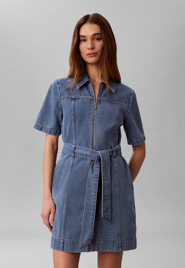 Calvin Klein Jeans BELTED - Denim dress - radio blues