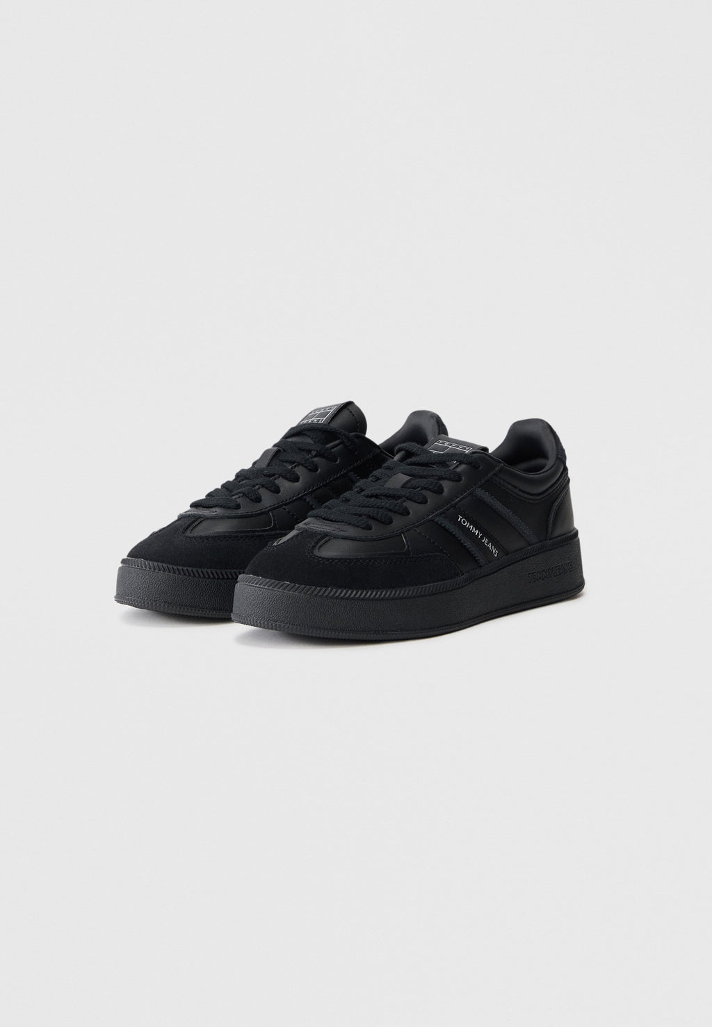 Tommy Jeans THE GREENWICH LEATHER MIXED TEXTURE PLATFORM TRAINERS