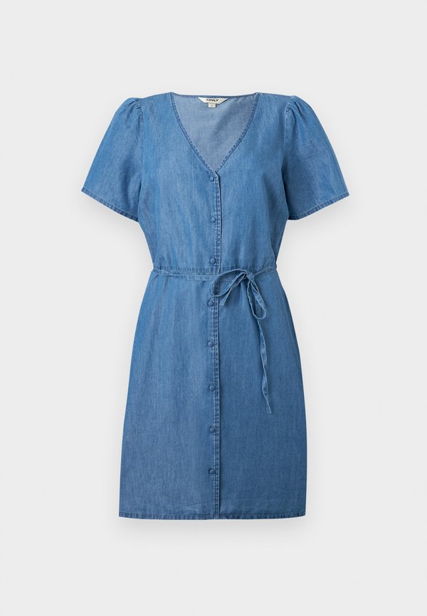 ONLY ONLEVIDA BEA SHORT DRESS - Denim dress - medium blue denim