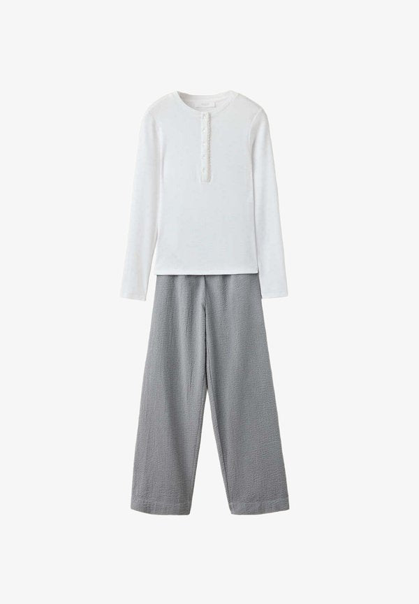 Mango ADULT SET - Pyjamas - blue