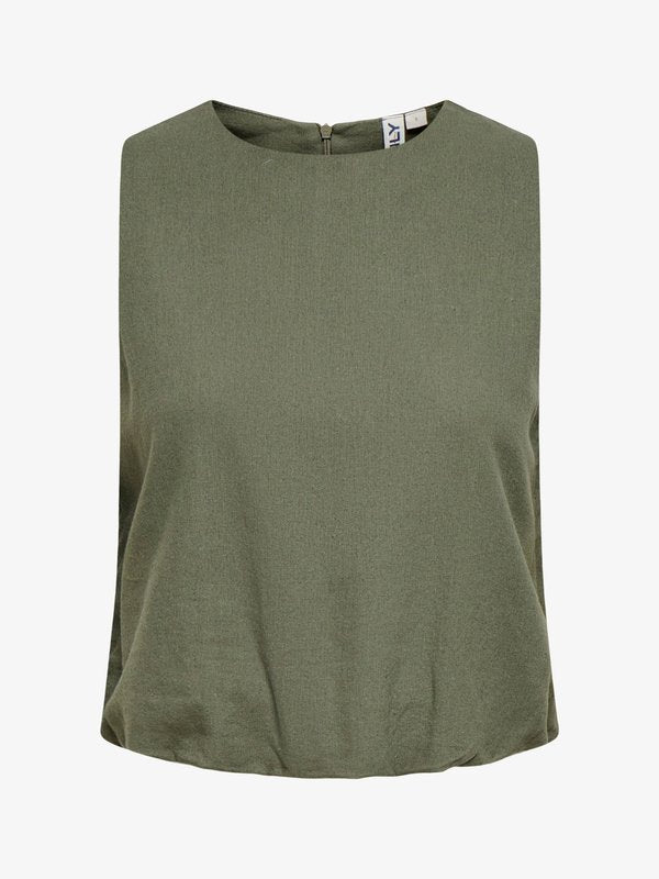 ONLY ONLGOA linen - Blouse - smokey olive