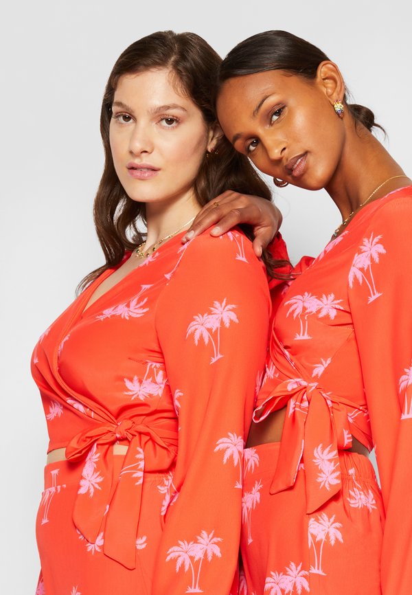Never Fully Dressed NFDXZLND RORY PALM WRAP TOP
