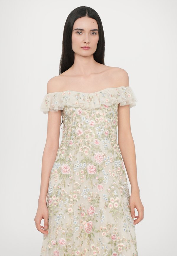 Needle & Thread ANTOINETTES FLORAL OFF SHOULDER BALLERINA DRESS