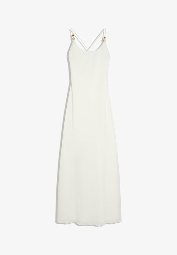 Bershka RUSTIC STRAPPY - MIDI DRESS - Day dress - beige