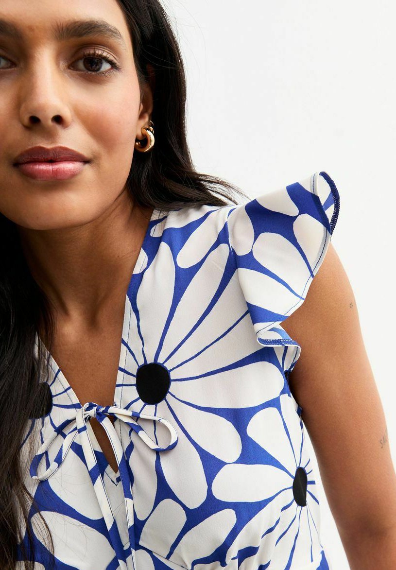 New Look FLORAL PRINT V-NECK MIDI