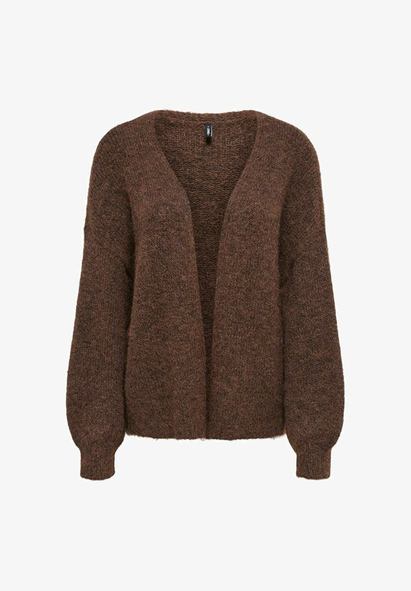 ONLY ONLNELLIE LS OPEN CARDIGAN KNT - Cardigan - coffee bean