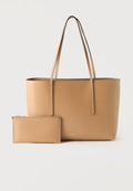 Calvin Klein FOIL LOGO TOTE POUCH - Tote bag - beige