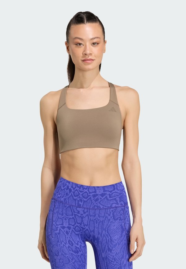 adidas Performance OPTIME WORKOUT MEDIUM SUPPORT BRA - Medium support sports bra - khaki six