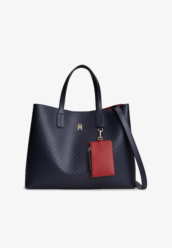 Tommy Hilfiger ICON SATCHEL - Tote bag - space blue