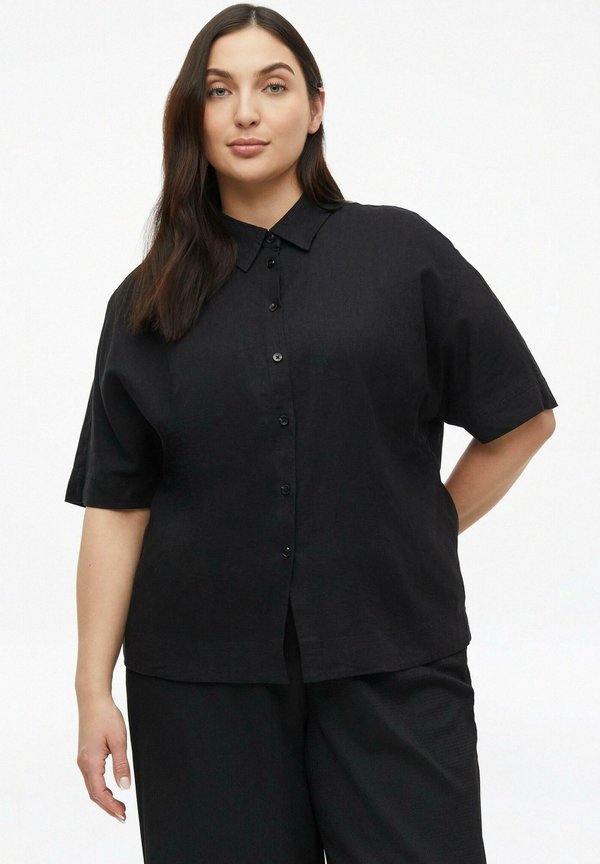 s.Oliver BLUSE - Button-down blouse - schwarz