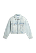 FADED RELAXED DENIM TRUCKER JACKET Media 1