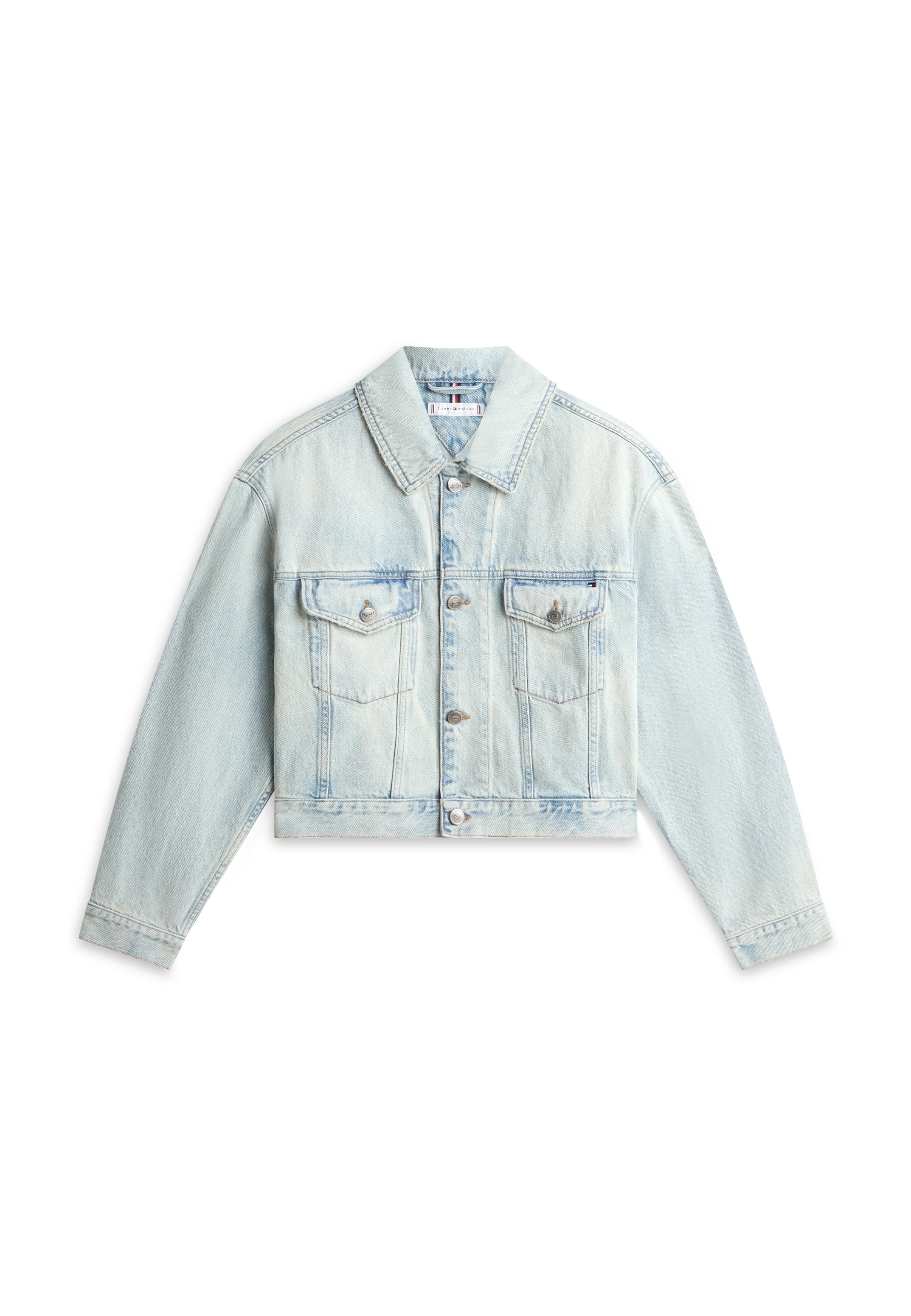 FADED RELAXED DENIM TRUCKER JACKET Media 1