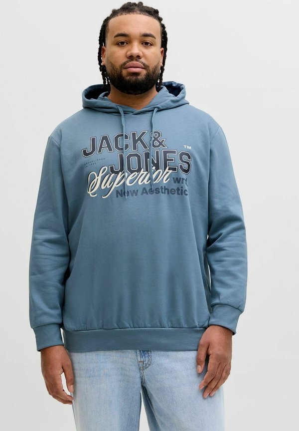 Jack & Jones Plus Size Logo - Hoodie - blue mirage