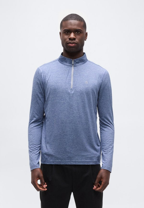 Calvin Klein Golf CRUISE ZIP - Long sleeved top - navy marl