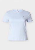 CURVE FLAG EMBROIDERY CREW NECK SLIM T-SHIRT Media 1
